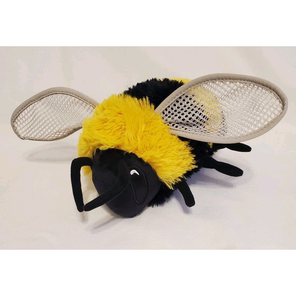 Ikea Bee Skogsduva 8" Plush Bumblebee Black Yellow Gray Stuffed Animal Swedish